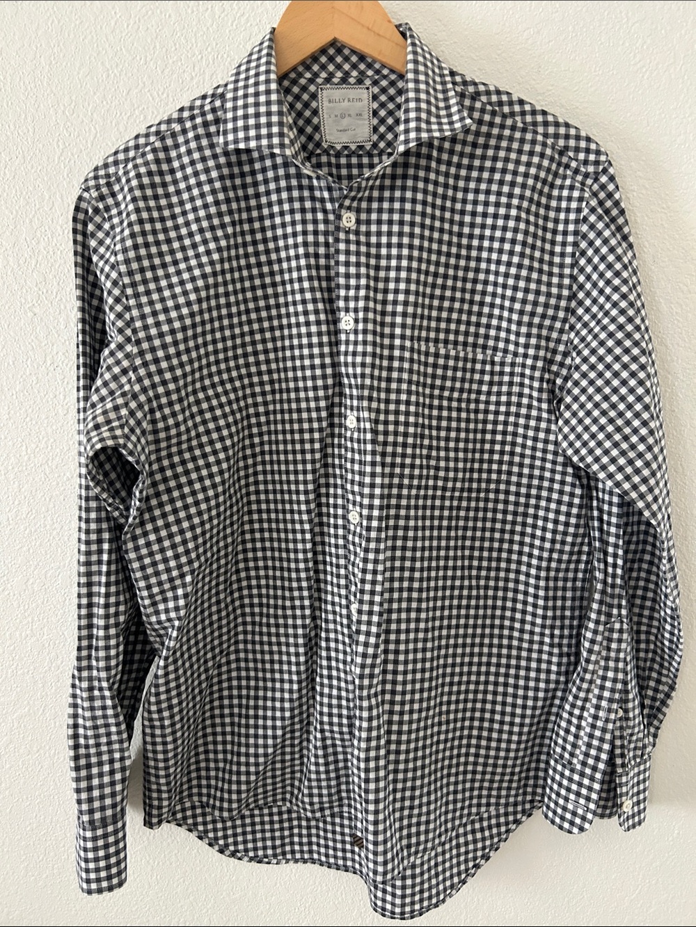 Billy Reid Black & White Gingham Shirt